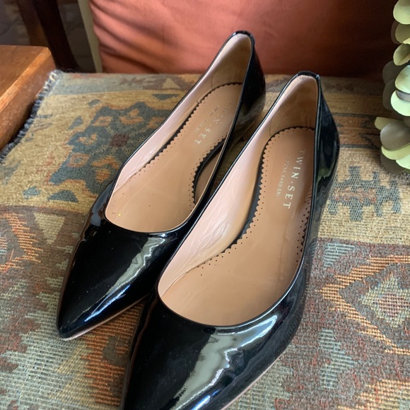 Simona Barbieri Twin-Set Black Patent  flats - Picture 5 of 5